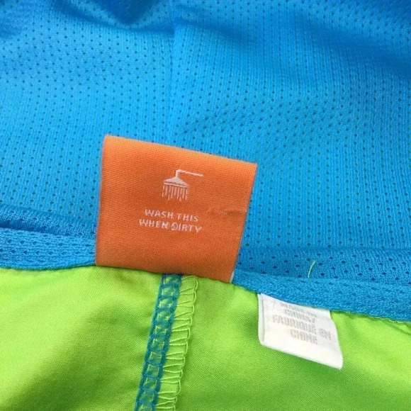 Puma Woman’s Neon Green Solid Long Sleeve Half Zip Hooded Windbreaker Jacket Siz - Picture 6 of 12